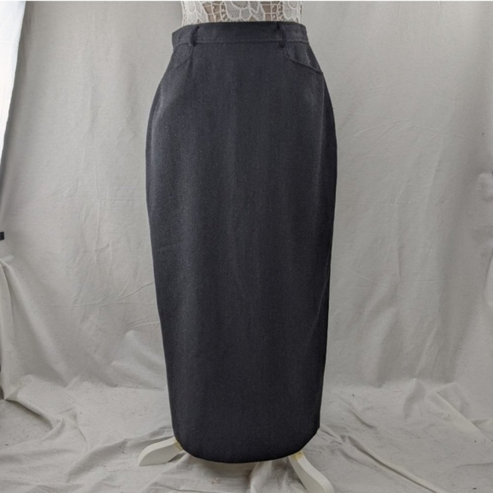 [ Embassy Row Petites ] Pure Wool Pencil Skirt